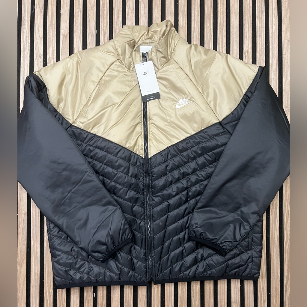 Nike Therma-Fit Windrunner Puffer Jacket Black Khaki Fb8195-011 Mens Size Xl